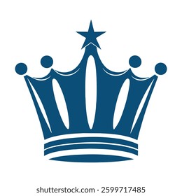 Elegant Crown Icon Vector Design.