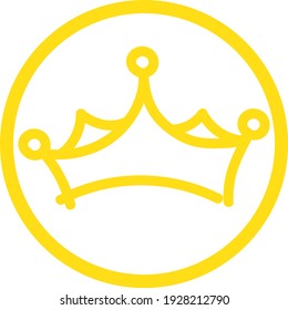 Elegant crown, illustration, vector on white background.