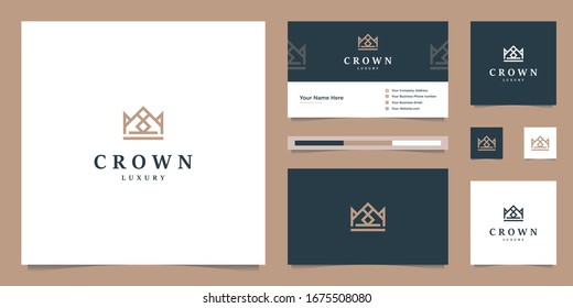 Elegant crown, inspiration logo design monogram.