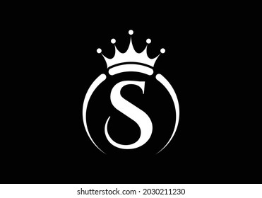 Elegant Crown Logo Design Featuring the Letter S Symbol of Royalty and Sophistication