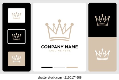 Elegante vector de diseño del logo de la corona