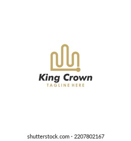 Elegant crown logo icon vector isolated