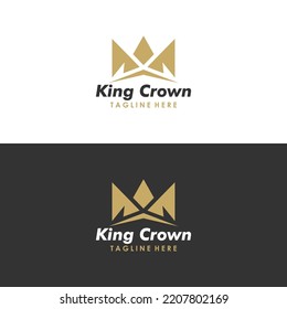 Elegant crown logo icon vector isolated