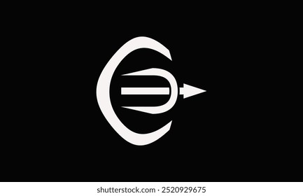 Elegant CU letter arrow logo design.