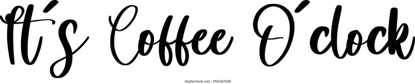 en elegante signo de texto cursivo es café O’clock 
