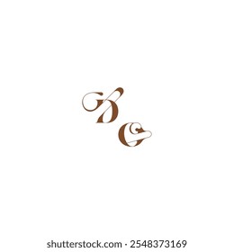 elegante monograma de curva DO concepto de logotipo de boda negrita y letra inicial de la línea del cabello