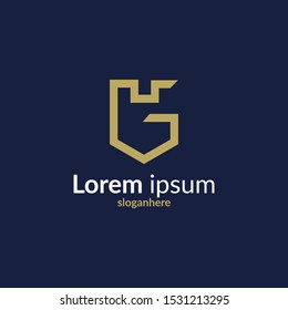 Elegant  curve vector logotype. Premium letter G logo design. Luxury linear creative monogram.