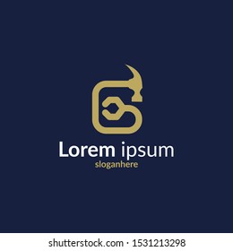 Elegant  curve vector logotype. Premium letter G logo design. Luxury linear creative monogram.