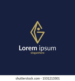Elegant  curve vector logotype. Premium letter G logo design. Luxury linear creative monogram.