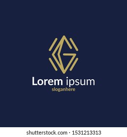 Elegant  curve vector logotype. Premium letter G logo design. Luxury linear creative monogram.