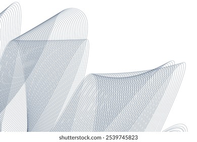 Ilustração de onda abstrata curva elegante