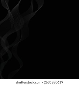 Elegant curved line waves, seamless geometric art, stylish abstract backdrop, contemporary design