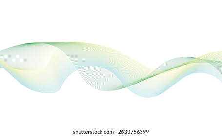 Elegant curves in a gradient color scheme. A modern take on wave-like imagery.	