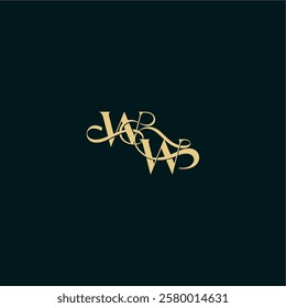 elegant and curvy style monogram WW bold concept design letter wedding logo initial