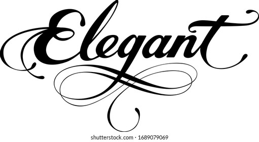 Elegant - custom calligraphy text