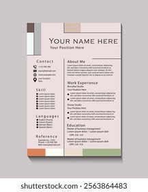 An elegant and customizable CV template tailored for professionals seeking standout presentations