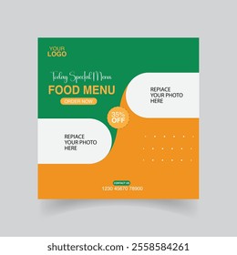 Elegant and Customizable Food Menu Design for Restaurants and Cafes.