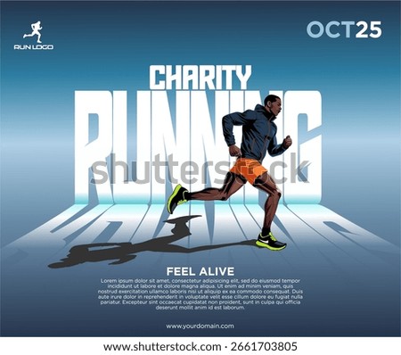 Elegant and customizable vector poster design is perfect for enlivening your marathon championship event.