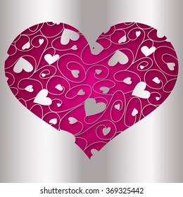 Elegant cut out filigree heart in vector format.