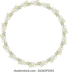 Elegant cute flower wreaths and floral frames. Perfect for weddings, invites, spring designs and botanical art. 