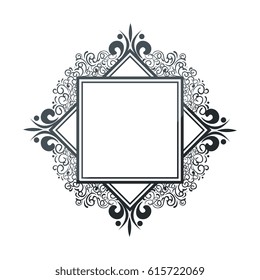 elegant cute frame icon