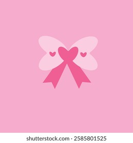 Elegant and cute pink ribbon design, perfect for Valentine’s Day, gifts, decorations, and romantic projects. Soft pastel tones add a charming and delicate touch to any creative work.