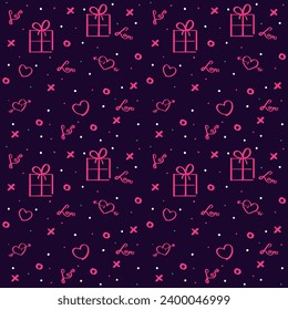 Elegant and Cute Seamless Pattern for Valentine's Day.
