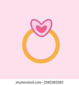 Elegant and cute, this ring with a heart design symbolizes love and commitment. A perfect representation of affection, making it an ideal gift for Valentine's Day or any special romantic occasion.