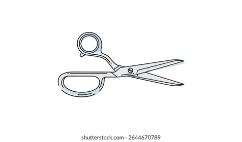 Elegant cutting tool vector art illustration for design and creative projects tailoring scissors