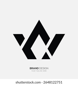Elegant CW crown monogram logo design with royal style, ideal for luxury branding and identity use.