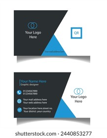 Elegant Cyan Corporate Business Card Design