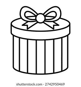 Elegant cylindrical gift container with decorative ribbon bow and clean minimalist design for premium packaging and presentation