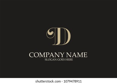 Elegant D Letter Logo Design.Creative Monogram Logo