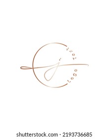 An elegant and dainty signature script letter type J vector logo template