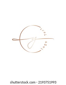 An Elegant And Dainty Signature Script Letter Type Y Vector Logo Template