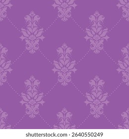 Elegant damask floral seamless pattern. Abstract botanical vector illustration for fabric, textile, wallpaper.