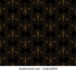 Elegant Damask Floral Vector Seamless Pattern. Decorative Flower Illustration. Abstract Art Deco Background.