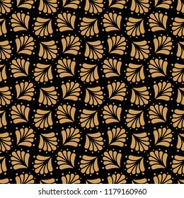 Elegant Damask Floral Vector Seamless Pattern. Decorative Flower Illustration. Abstract Art Deco Background.