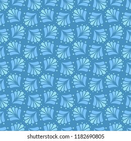 Elegant Damask Floral Vector Seamless Pattern. Decorative Flower Illustration. Abstract Art Deco Background.