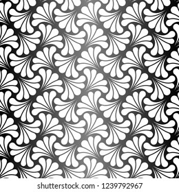 Elegant Damask Floral Vector Seamless Pattern. Decorative Flower Illustration. Abstract Art Deco Background.