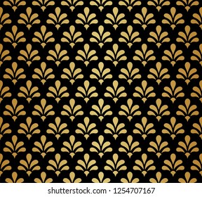 Elegant Damask Floral Vector Seamless Pattern. Decorative Flower Illustration. Abstract Art Deco Background.