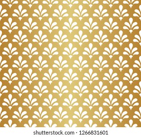 Elegant Damask Floral Vector Seamless Pattern. Decorative Flower Illustration. Abstract Art Deco Background.
