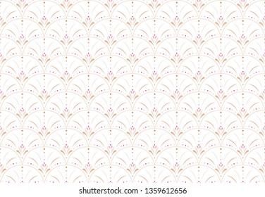 Elegant Damask Floral Vector Seamless Pattern. Decorative Flower Illustration. Abstract Art Deco Background.