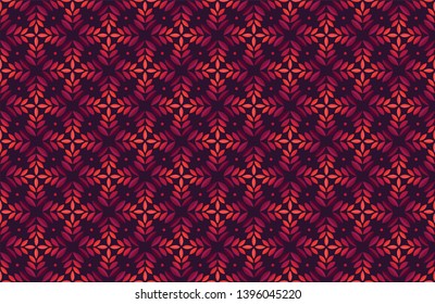 Elegant Damask Floral Vector Seamless Pattern. Decorative Flower Illustration. Abstract Art Deco Background.
