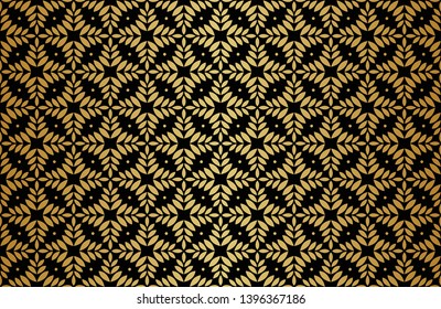 Elegant Damask Floral Vector Seamless Pattern. Decorative Flower Illustration. Abstract Art Deco Background.