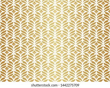 Elegant Damask Floral Vector Seamless Pattern. Decorative Flower Illustration. Abstract Art Deco Background.