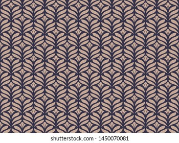Elegant Damask Floral Vector Seamless Pattern. Decorative Flower Illustration. Abstract Art Deco Background.