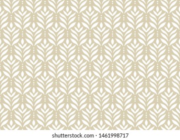 Elegant Damask Floral Vector Seamless Pattern. Decorative Flower Illustration. Abstract Art Deco Background.