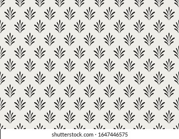 Elegant Damask Floral Vector Seamless Pattern. Decorative Flower Illustration. Abstract Art Deco Background.