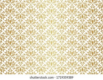 Elegant Damask Floral Vector Seamless Pattern. Decorative Flower Illustration. Abstract Art Deco Background.